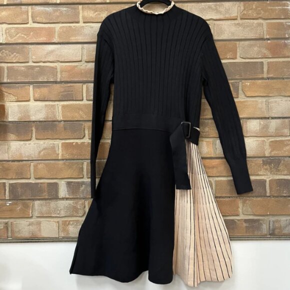EUC Dalia MacPhee Colorblock Ribbed Sweater Midi Dress Size XL - Picture 5 of 10